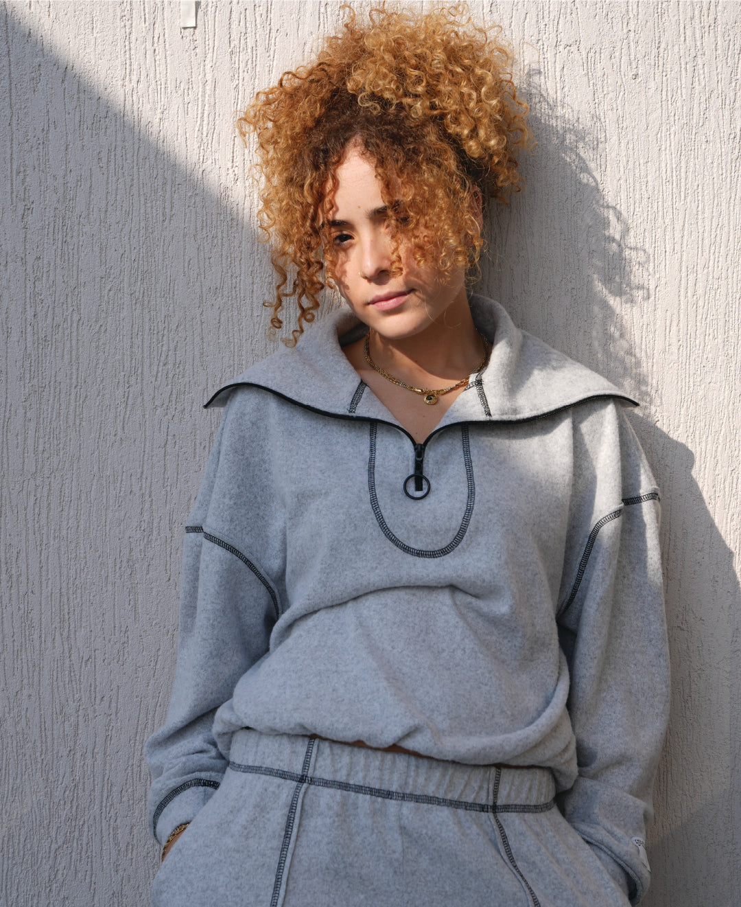 Concrete Grey Zip Stitch Set