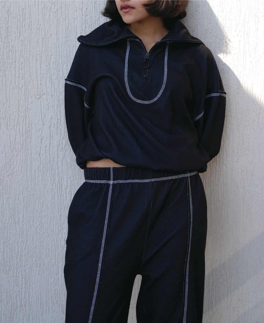 Graphite Black Zipper Stitch Set