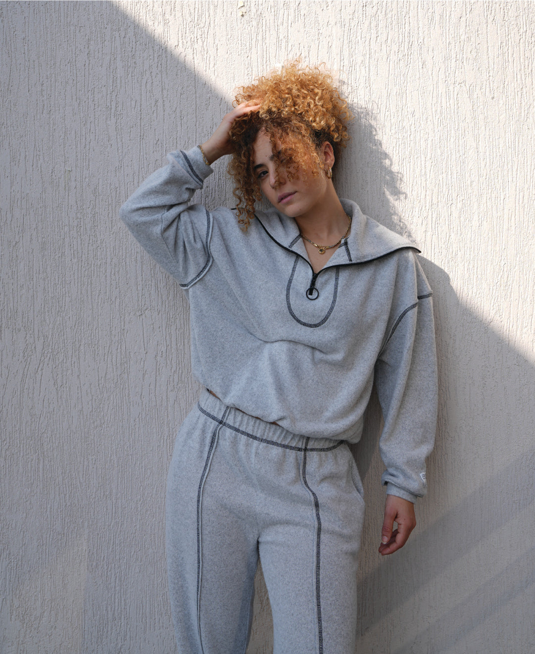 Concrete Grey Zip Stitch Set
